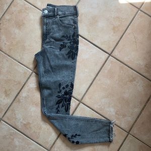 Express Embroidered Ankle Jean Legging